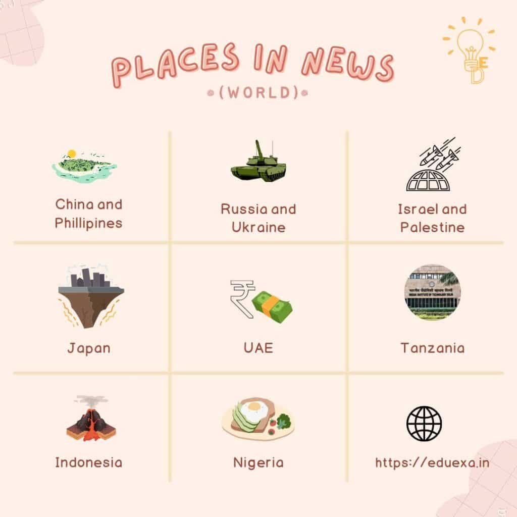 places in news