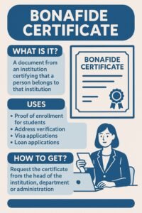 Bonafide Certificate Format
